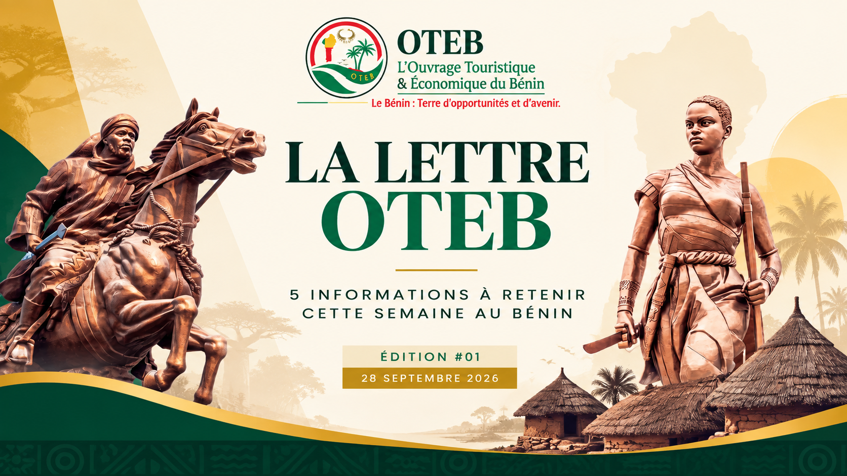 Identité visuelle de LA LETTRE OTEB, édition n°01 du 28 septembre 2026.